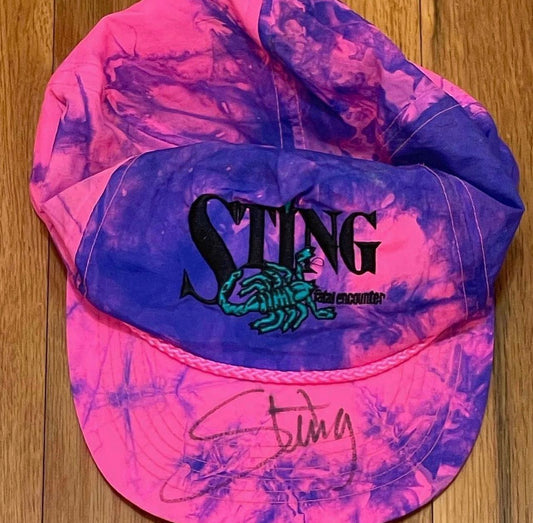 WCW 1990 Sting Autographed Snapback Hat